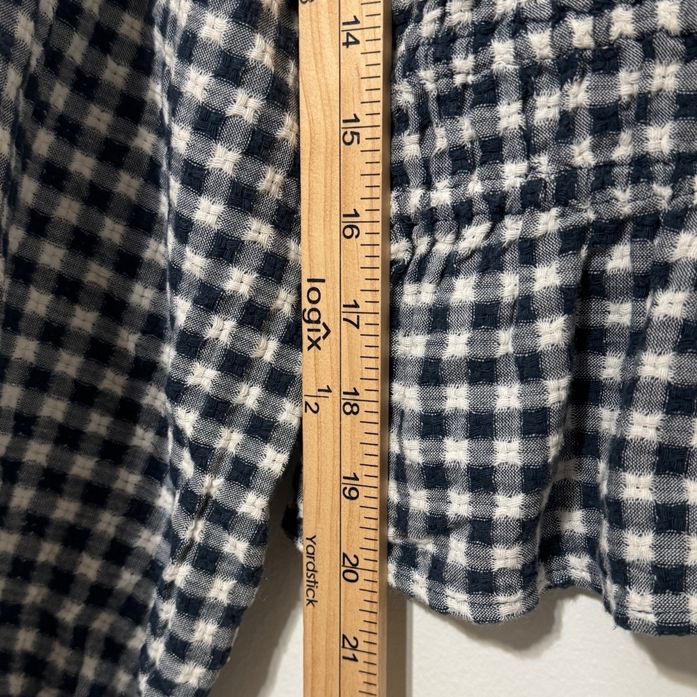 Madewell Sophia Top Size Small in Textured Windowpane Gingham Blouse - Picture 7 of 8